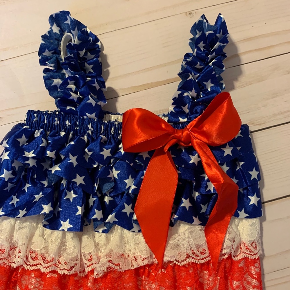 Patriotic Ruffle Romper - Picture 2 of 4